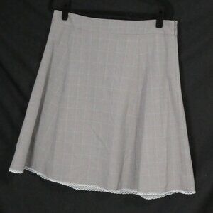 OLD NAVY BRAND - Stretch | size 12 | Grey Check Pattern Skirt with Lace Trim